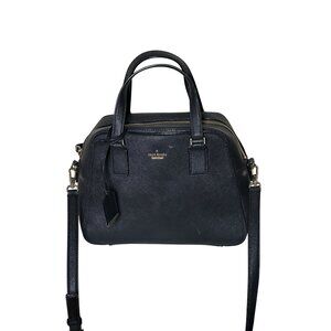 Kate Spade New York Black Saffiano Leather Satchel Crossbody Top Handle Bag